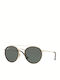 Ray Ban Round Double Bridge Unisex Ochelari De Soare Cu Ramă Auriu Tartarugă Și Lentilă Verde RB3647N 001