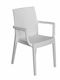 Scaun de exterior Rattan Dafne Alb 54x55x85cm
