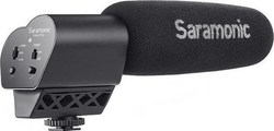 Saramonic Shotgun / Condenser (Small Diaphragm) 3.5mm Microphone VMIC Pro Shock Mounted/Clip On Mounting for Camera