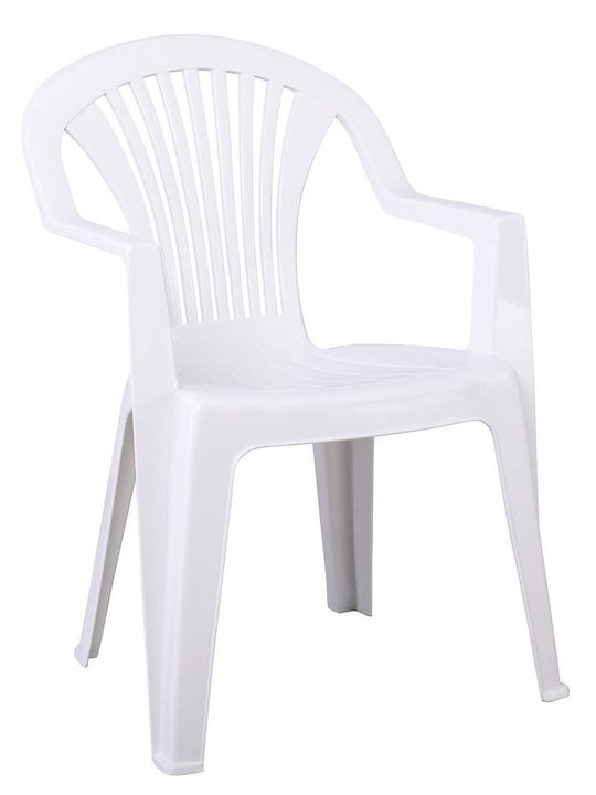 Outdoor-Stuhl Kunststoff Lido Άσπρo 58x57x81εκ.