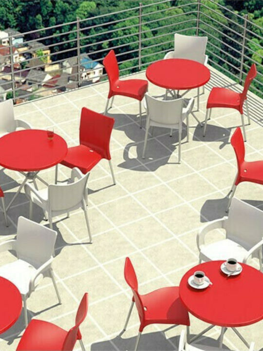 Outdoor Chair Polypropylene Juliette Red 48x53x83cm