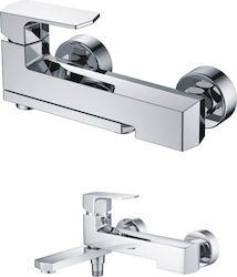 Orabella Evolution Mixing Bathtub Shower Faucet Complete Set Silver Orabella Evolution Mixing Bathtub Shower Faucet Complete Set Silver
