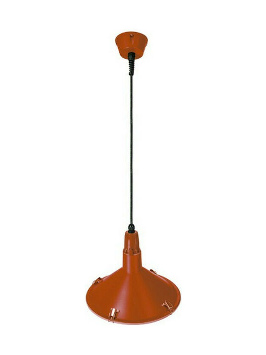 Aca Pendant Light Single-Light Bell for Socket E27 Red