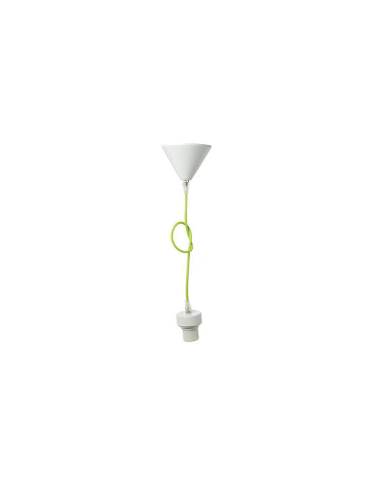 Aca Pendant Light Suspension for Socket E27 White 2800WG