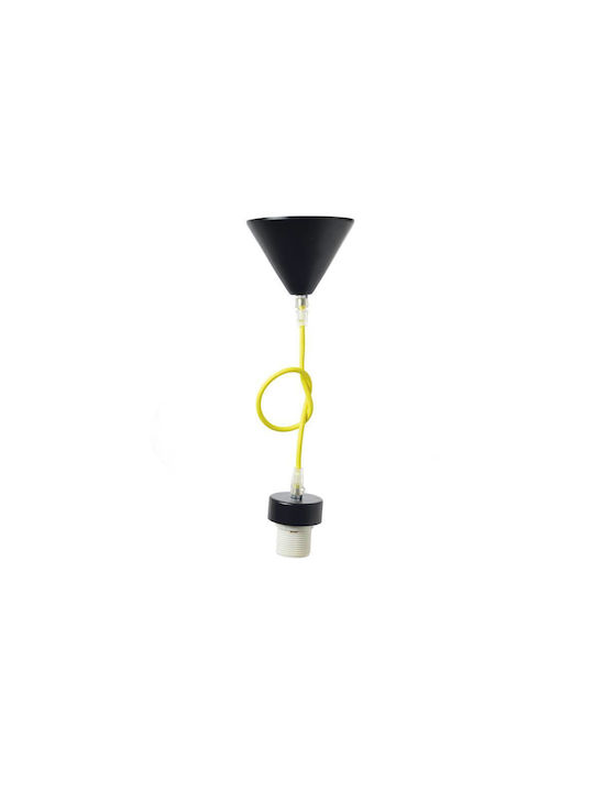 Aca Pendant Light Suspension for Socket E27 Black 2800BY