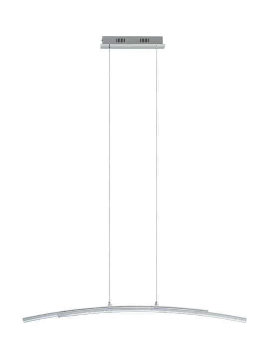 Eglo Pertini Μοντέρνο Κρεμαστό Φωτιστικό Ράγα με Ενσωματωμένο LED σε Ασημί Χρώμα