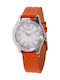 Folli Follie Watch with Orange Leather Strap WF16T018SPS