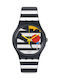 Swatch Cross Path Watch with Rubber Strap