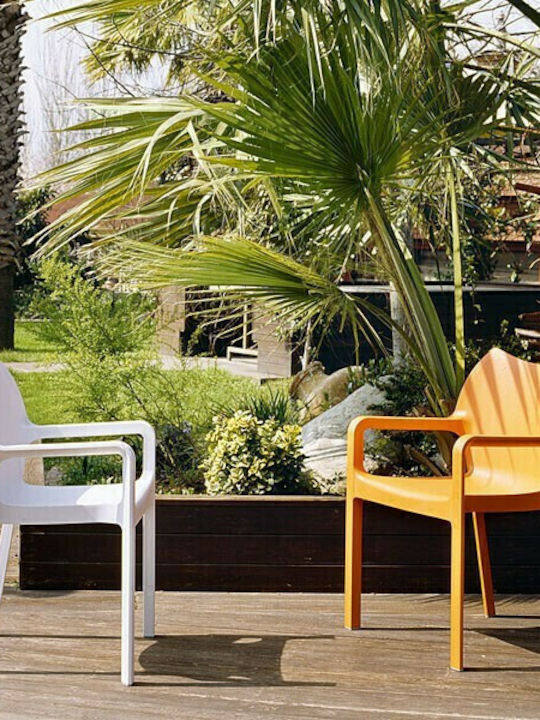 Outdoor-Stuhl Polypropylen Diva Orange 57x53x84εκ.