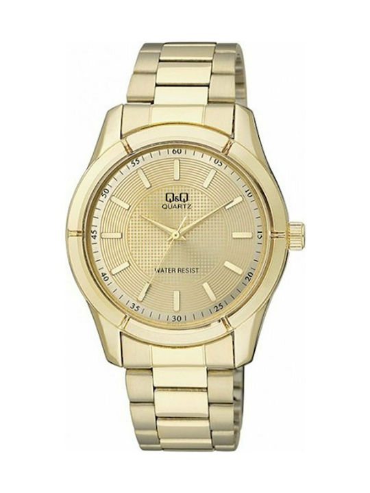 Q&Q Uhr Batterie mit Gold Metallarmband Q876J010Y