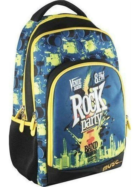 Must Rock Party School Bag Backpack Elementary, Elementary in Blue color