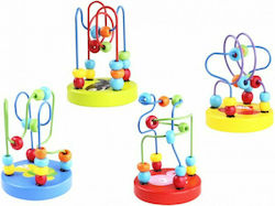 Tooky Toys Maze Λαβύρινθος με Χάντρες Display made of Wood for 6++ Months (Various Designs/Assortments of Designs) 1pc