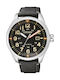 Citizen Herrenuhr 43mm Eco - Antrieb mit Schwarz Stoffarmband