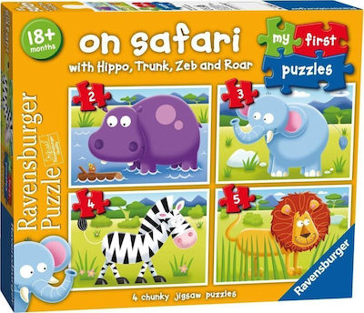 Kinderpuzzle On Safari für 1.5++ Jahre 17pcs Ravensburger