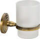 Verdi Brass Wall-mounted Cup Holder Glass Bronze