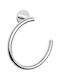 Langberger Series 108 Single Wall-Mounted Bathroom Ring ​21.6x21.6cm Silver