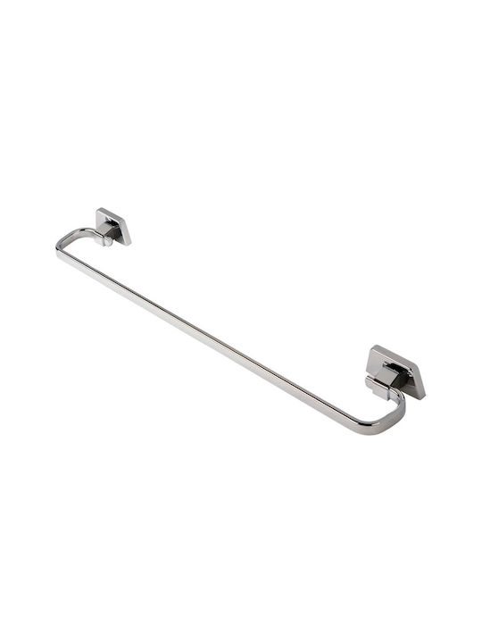 Geesa Standard Single Wall-Mounted Bathroom Rail Silver