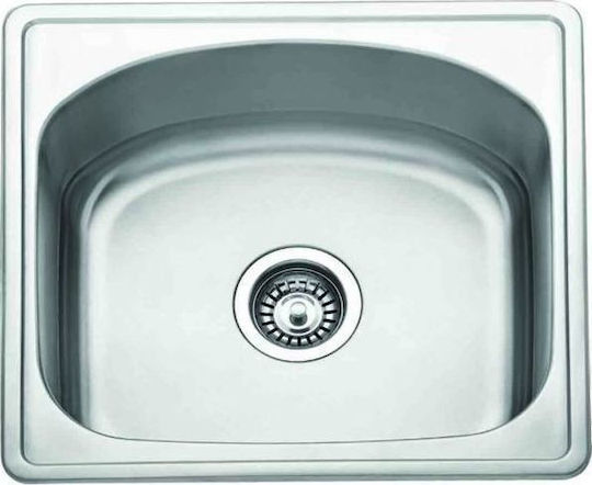 Gloria Tetras 420 Drop-In Inox Μ45.5xΠ38.5cm Silver Gloria Tetras 420 Drop-In Inox Μ45.5xΠ38.5cm Silver