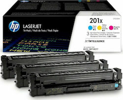 HP 201X Multipack Toner Laser Printer Yellow/Cyan/Magenta High Yield 3pcs (CF253XM)