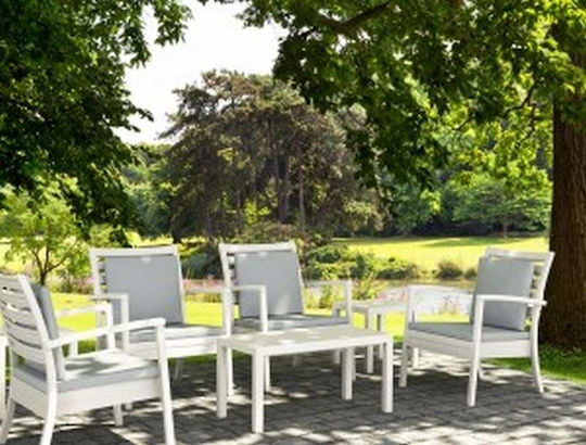 Τραπέζι Καθιστικού Ocean 90x45x45 Silver grey