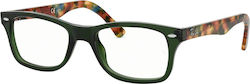 Ray Ban Acetate Prescription Eyeglass Frames Green RX5228 5630