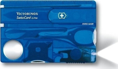 Victorinox Swisscard Card Unealtă Multifuncțională Albastră cu Lamă din Oțel inoxidabil cu Teacă