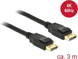 DeLock Cable DisplayPort male - DisplayPort male 3m Black (83807) DeLock Cable DisplayPort male - DisplayPort male 3m Black (83807)