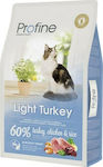 Profine Light Trockenfutter für erwachsene Katzen mit Türkei / Huhn / Reis 10kg