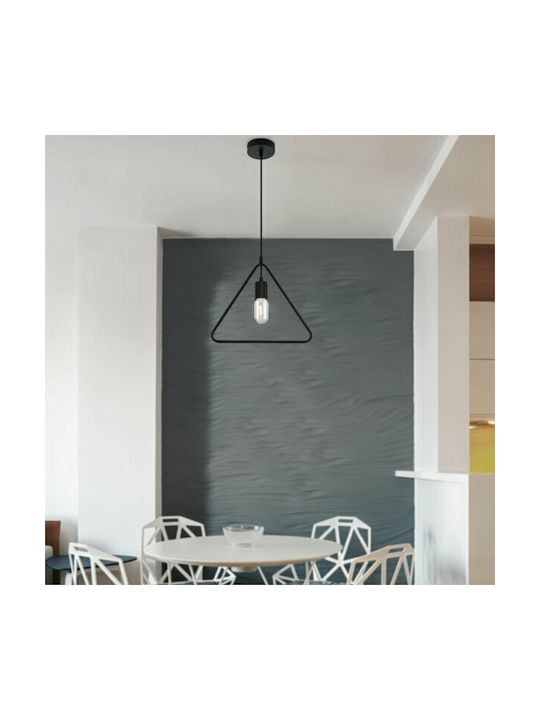 V-TAC Triangle Pendant Light Black with Socket ...