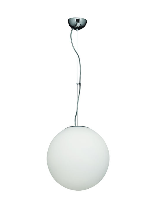 Home Lighting Οpal Pendant Lamp E27 White