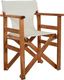 Дървен Режисьорски Стол Naxos Екрю 58x51x83.5см
