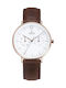 Obaku Damen Uhr Chronograph mit Braun Lederarmband