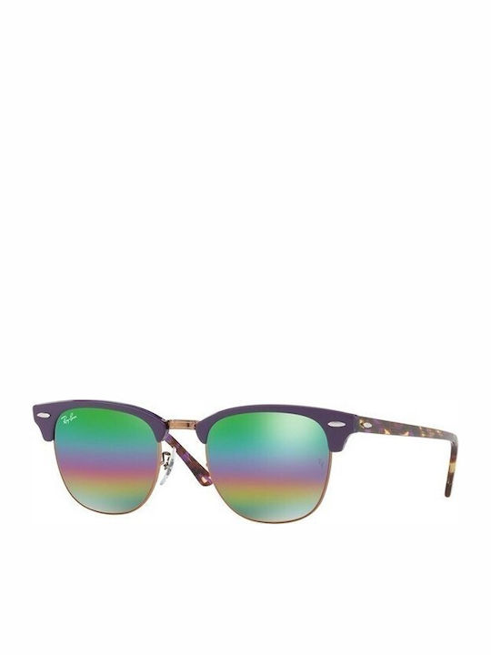 Ray Ban Clubmaster Unisex Γυαλιά Ηλίου με Μωβ Σ...