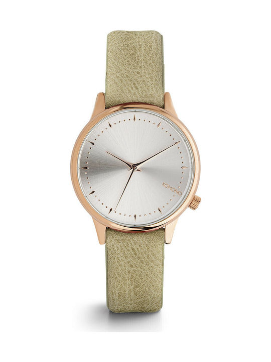 Komono Estelle Womens Watch 36mm Battery with Green Leather Strap