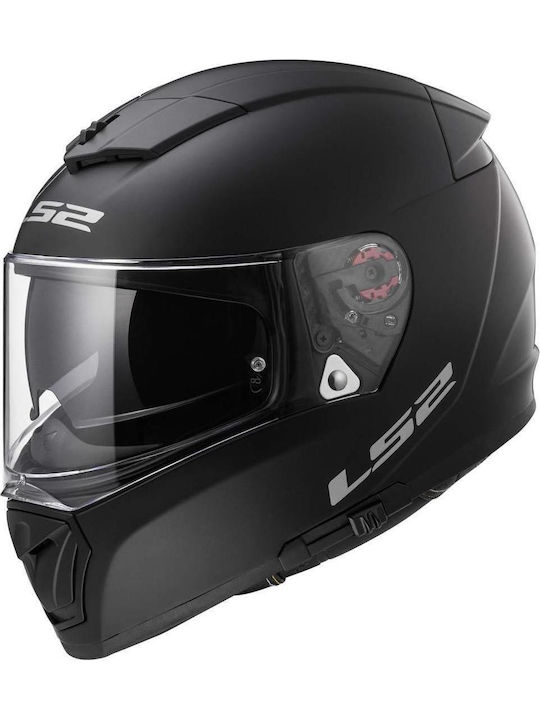 LS2 Breaker FF390 Solid Full Face Helmet with Pinlock and Sun Visor ECE 22.05 1400gr Gloss Black 17063