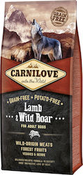 Carnilove Lamb & Wild Boar Adult 12kg Ξηρά Τροφή χωρίς Σιτηρά για Ενήλικους Σκύλους με Αρνί και Χοιρινό