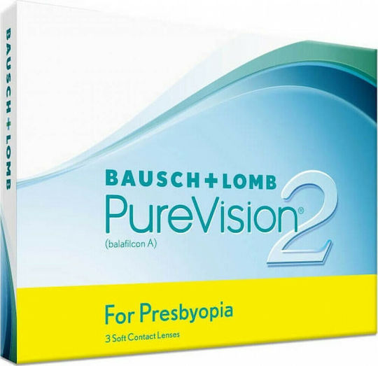 Bausch & Lomb PureVision 2 for Presbyopia 3 Monthly Multifocal Contact Lenses Silicone Hydrogel