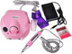 US-202 Nagelfräser Strom 15W Rosa mit Pedal mit 25000 Umdrehungen pro Minute