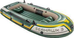 Intex Seahawk 3 Φουσκωτή Βάρκα 3 Ατόμων Πράσινη/ Κίτρινη με Κουπιά & Τρόμπα 295x137εκ.