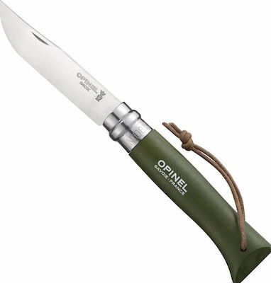 Opinel Baroudeur No.8 Pocket Knife Khaki with Blade made of Stainless Steel