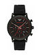 Emporio Armani Men's Watch 46mm Chronograph Battery with Black Rubber Strap