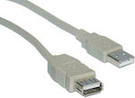 Powertech 3m USB 2.0 Cable A-Male to A-Female Gray (CAB-U079)