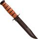 Ka-Bar Full-size USMC Straight Edge Μαχαίρι Πορτοκαλί σε Δερμάτινη Θήκη