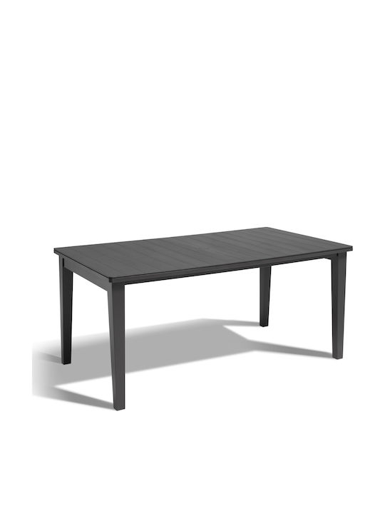 Τραπέζι Εξωτερικού Χώρου από Πολυπροπυλένιο Futura Ανθρακί 165x94x74εκ.