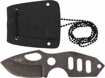 Fox Outdoor Neck I Knife Survival Black in Sheath