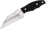 Spyderco Ronin 2 Knife Black with Blade made of Stainless Steel in Sheath