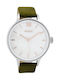 Oozoo Timepieces Watch with Green Leather Strap