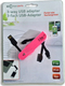 Pocket USB to Lightning/Samsung 30-Pin/micro USB Cable Ροζ