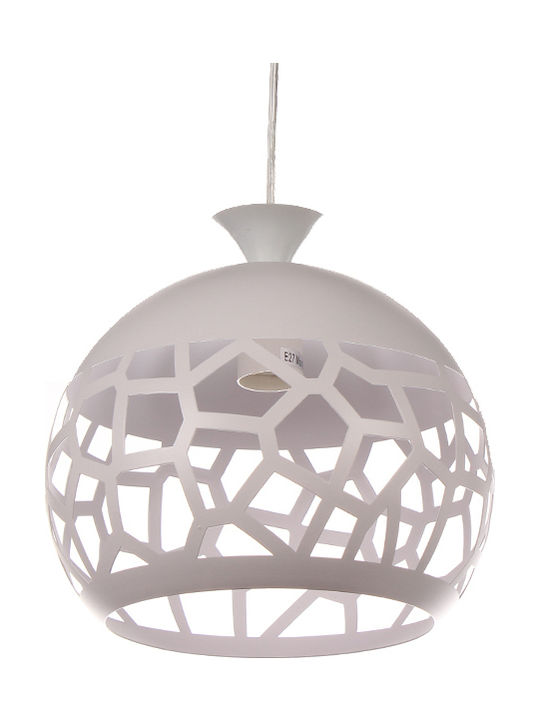 Pendant Light White with Socket E27 25cm