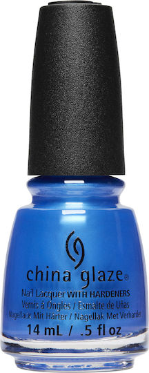 China Glaze Lacquer Gloss Nail Polish Crushin On Blue 14ml